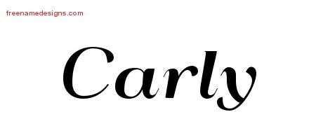 Carly Art Deco Name Tattoo Designs