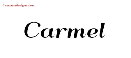 Carmel Art Deco Name Tattoo Designs