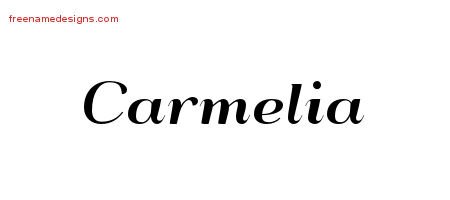 Carmelia Art Deco Name Tattoo Designs
