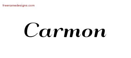 Carmon Art Deco Name Tattoo Designs