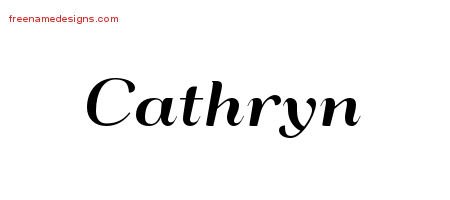 Cathryn Art Deco Name Tattoo Designs