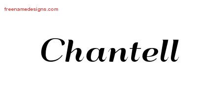 Chantell Art Deco Name Tattoo Designs