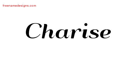 Charise Art Deco Name Tattoo Designs
