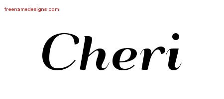 Cheri Art Deco Name Tattoo Designs