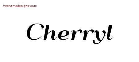 Cherryl Art Deco Name Tattoo Designs