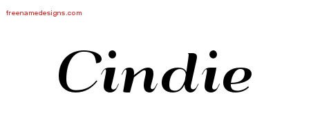 Cindie Art Deco Name Tattoo Designs