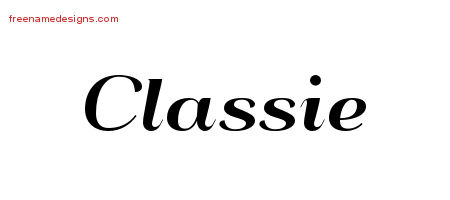 Classie Art Deco Name Tattoo Designs