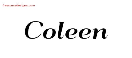 Coleen Art Deco Name Tattoo Designs