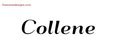 Collene Art Deco Name Tattoo Designs