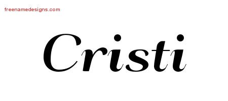 Cristi Art Deco Name Tattoo Designs