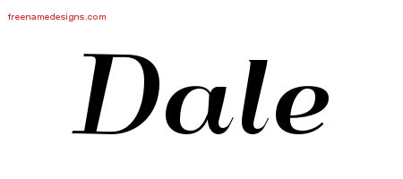 Dale Art Deco Name Tattoo Designs