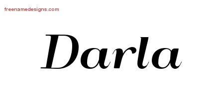 Darla Art Deco Name Tattoo Designs