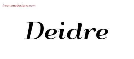 Deidre Art Deco Name Tattoo Designs