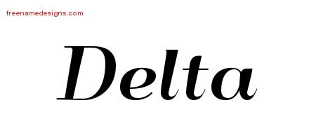 Delta Art Deco Name Tattoo Designs