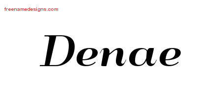 Denae Art Deco Name Tattoo Designs