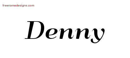 Denny Art Deco Name Tattoo Designs