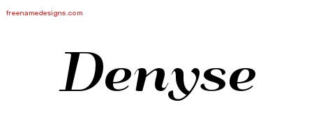 Denyse Art Deco Name Tattoo Designs