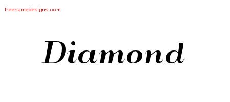 Diamond Art Deco Name Tattoo Designs