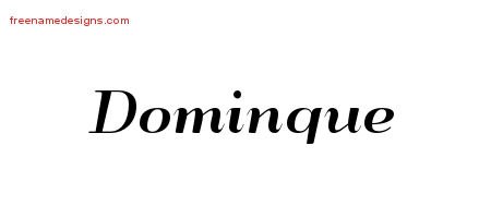 Dominque Art Deco Name Tattoo Designs