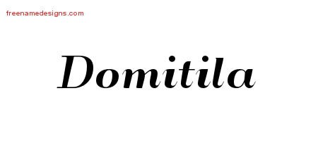 Domitila Art Deco Name Tattoo Designs