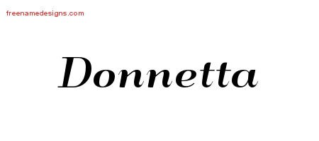 Donnetta Art Deco Name Tattoo Designs