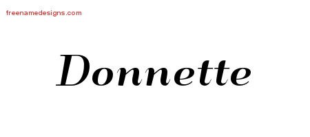 Donnette Art Deco Name Tattoo Designs