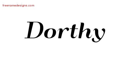 Dorthy Art Deco Name Tattoo Designs