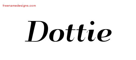 Dottie Art Deco Name Tattoo Designs