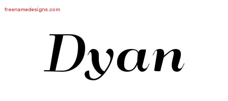 Art Deco Name Tattoo Designs Dyan Printable - Free Name Designs