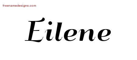 Eilene Art Deco Name Tattoo Designs