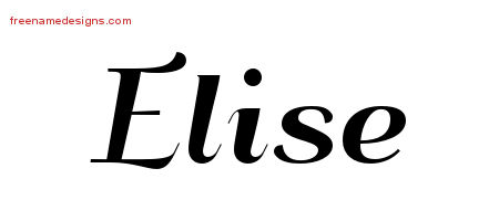 Art Deco Name Tattoo Designs Elise Printable - Free Name Designs