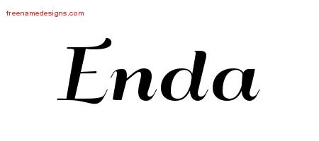 Enda Art Deco Name Tattoo Designs