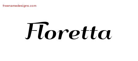Floretta Art Deco Name Tattoo Designs