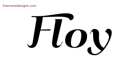 Floy Art Deco Name Tattoo Designs