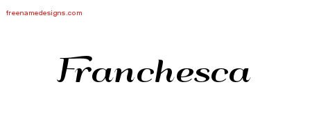 Franchesca Art Deco Name Tattoo Designs