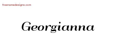 Georgianna Art Deco Name Tattoo Designs