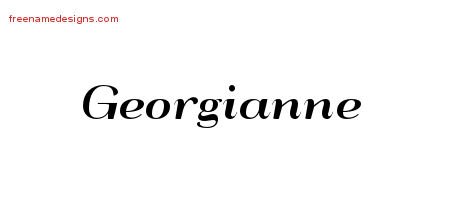 Georgianne Art Deco Name Tattoo Designs