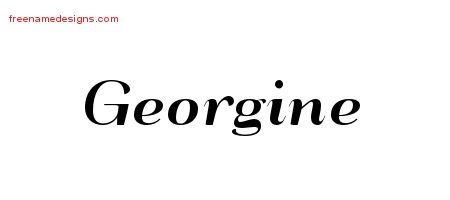Georgine Art Deco Name Tattoo Designs