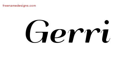Gerri Art Deco Name Tattoo Designs