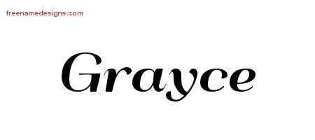 Grayce Art Deco Name Tattoo Designs