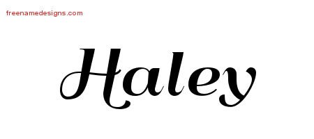 Haley Art Deco Name Tattoo Designs