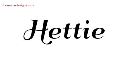 Hettie Art Deco Name Tattoo Designs