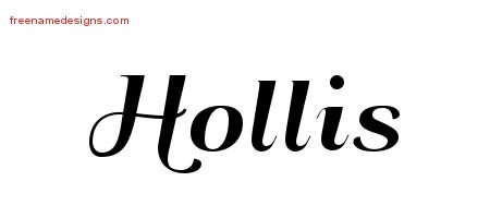 Hollis Art Deco Name Tattoo Designs