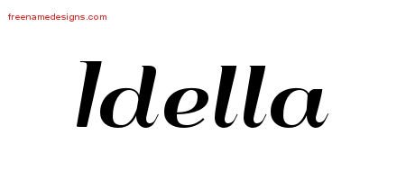 Idella Art Deco Name Tattoo Designs