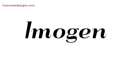 Imogen Art Deco Name Tattoo Designs