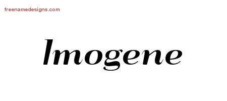 Imogene Art Deco Name Tattoo Designs