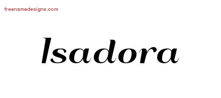 Isadora Art Deco Name Tattoo Designs