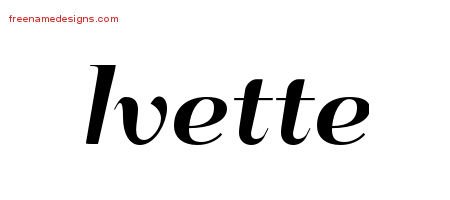 Ivette Art Deco Name Tattoo Designs