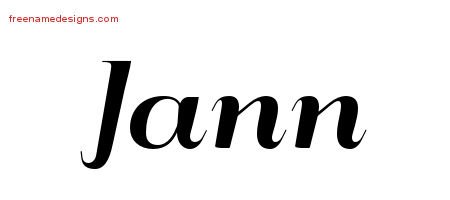 Jann Art Deco Name Tattoo Designs