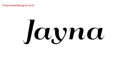 Art Deco Name Tattoo Designs Jayna Printable - Free Name Designs